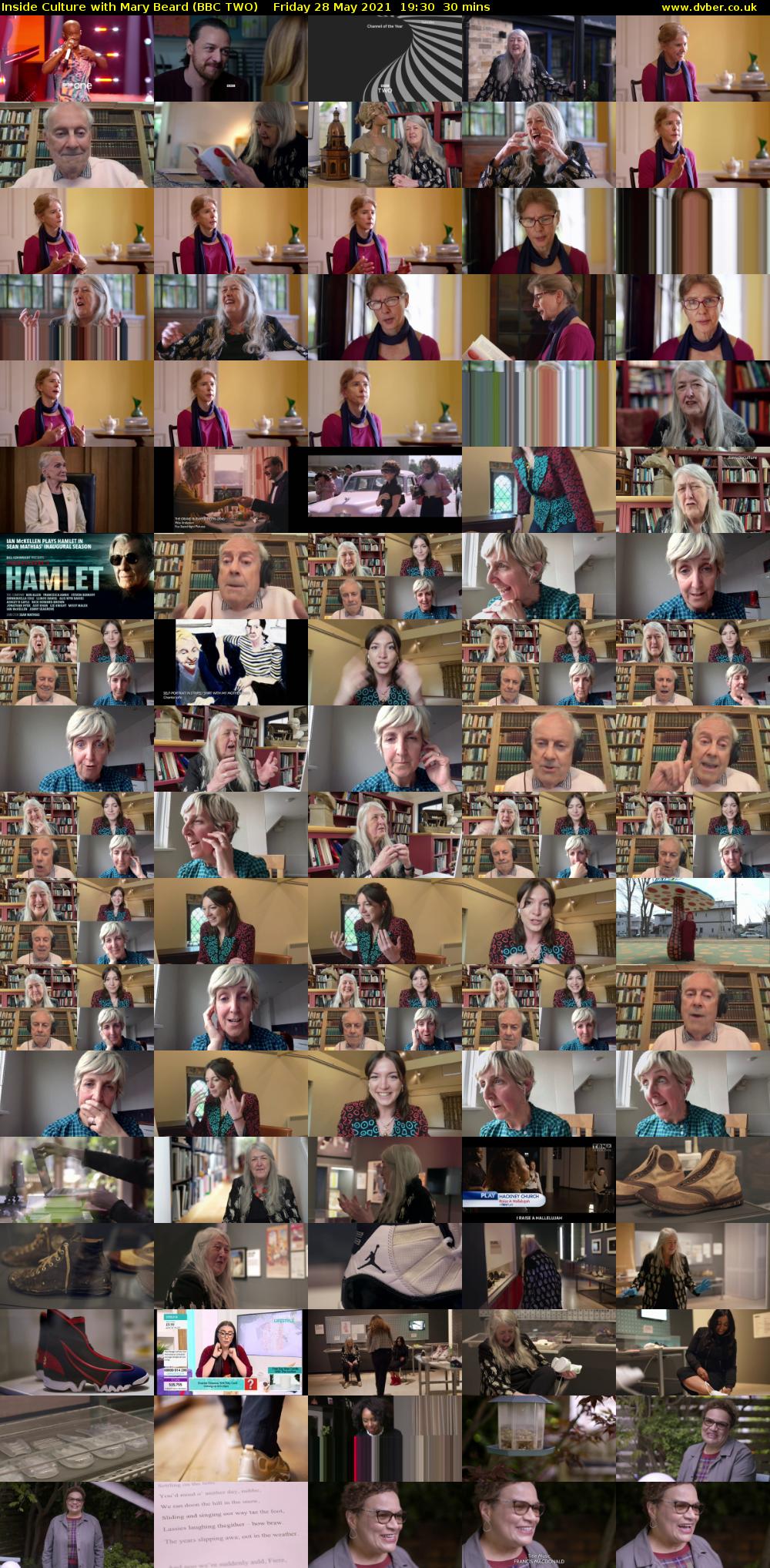Inside Culture with Mary Beard (BBC TWO) Friday 28 May 2021 19:30 - 20:00