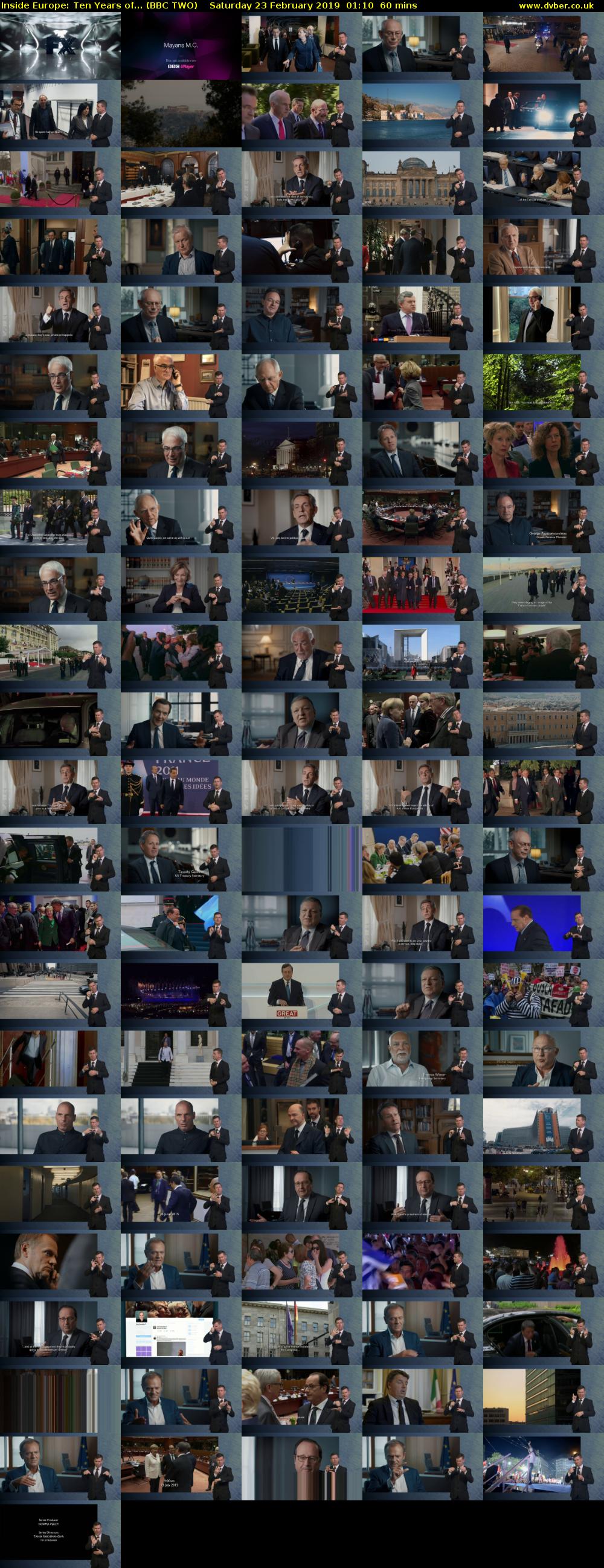 Inside Europe: Ten Years of... (BBC TWO) Saturday 23 February 2019 01:10 - 02:10