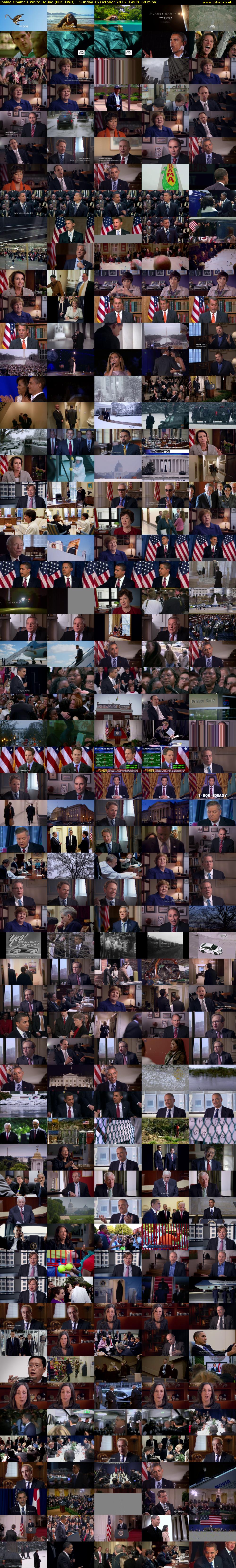 Inside Obama's White House (BBC TWO) Sunday 16 October 2016 19:00 - 20:00