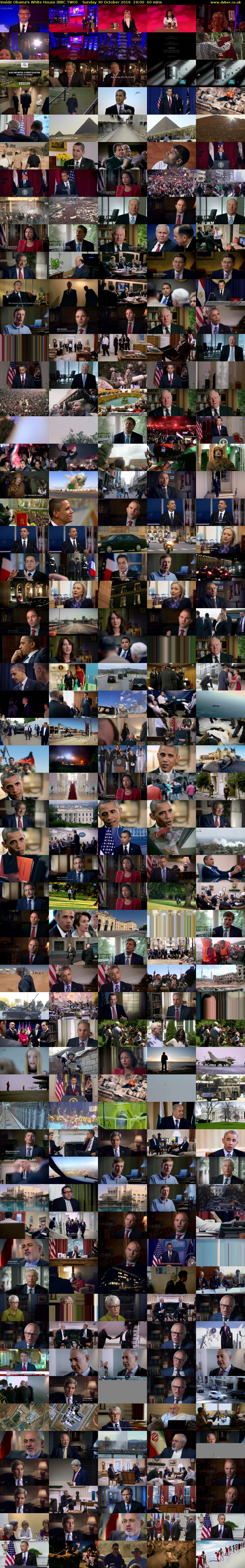 Inside Obama's White House (BBC TWO) Sunday 30 October 2016 19:00 - 20:00