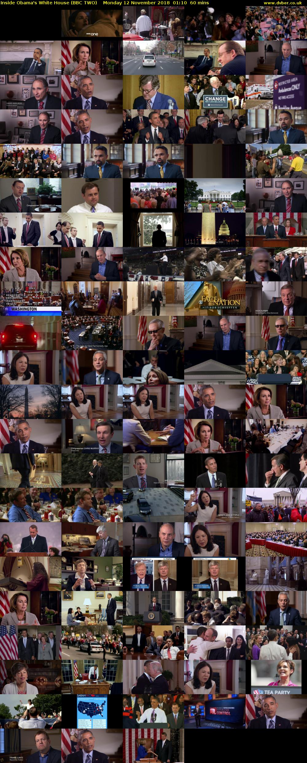 Inside Obama's White House (BBC TWO) Monday 12 November 2018 01:10 - 02:10