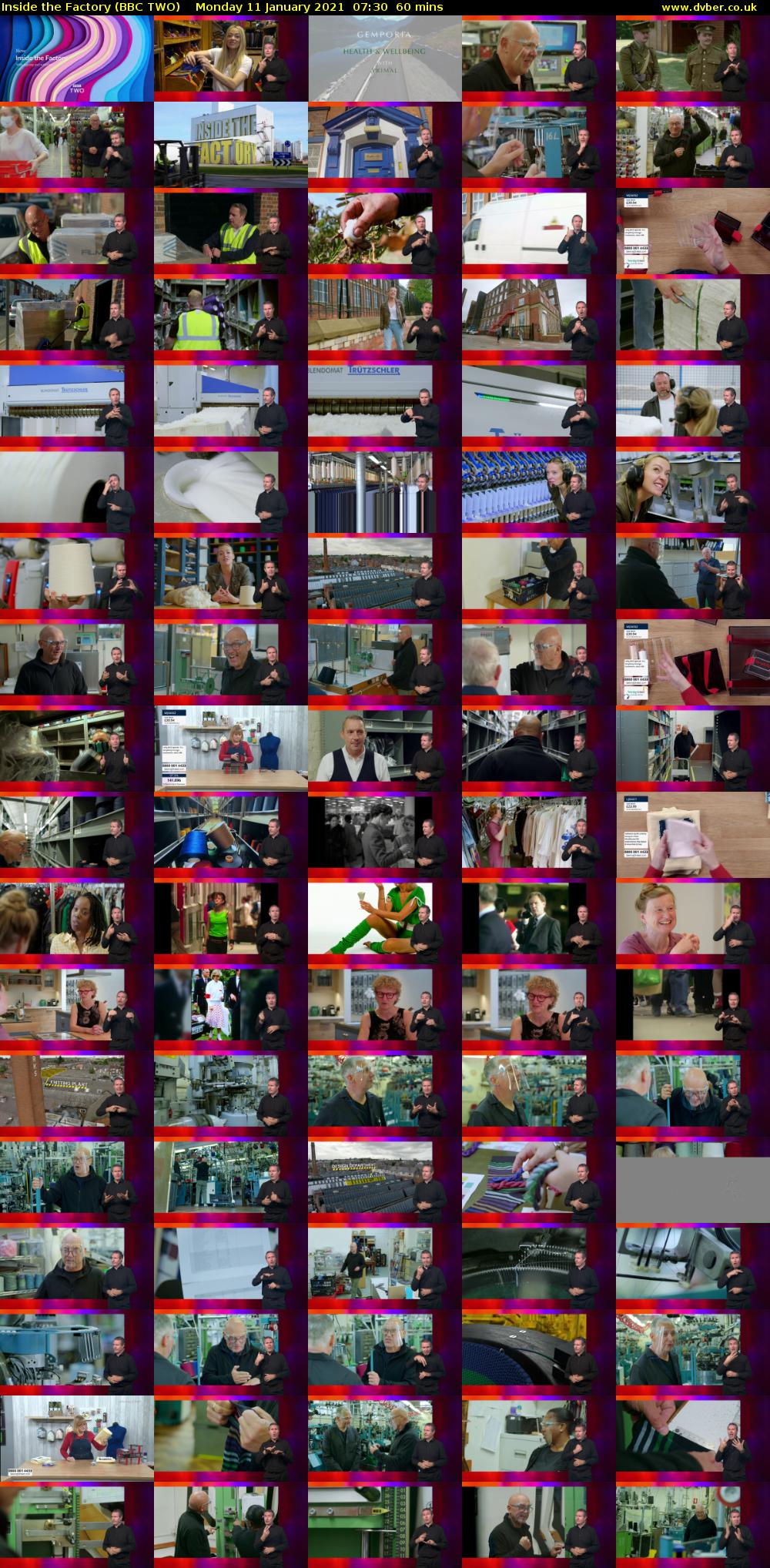 Inside the Factory (BBC TWO) Monday 11 January 2021 07:30 - 08:30