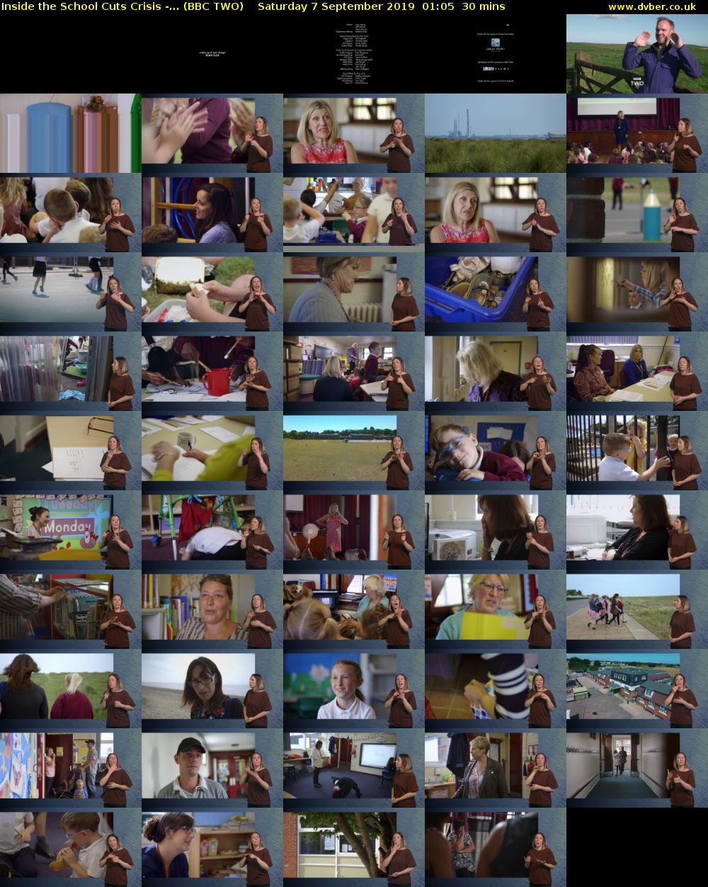 Inside the School Cuts Crisis -... (BBC TWO) Saturday 7 September 2019 01:05 - 01:35