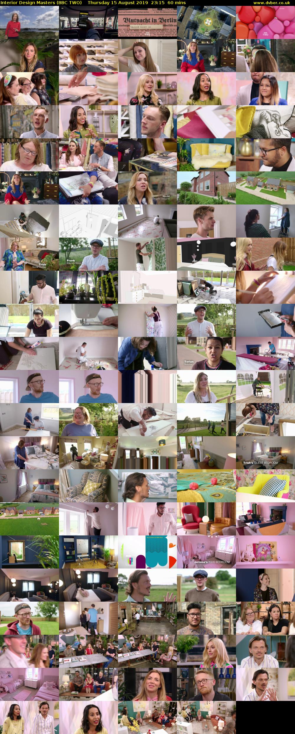 Interior Design Masters (BBC TWO) Thursday 15 August 2019 23:15 - 00:15