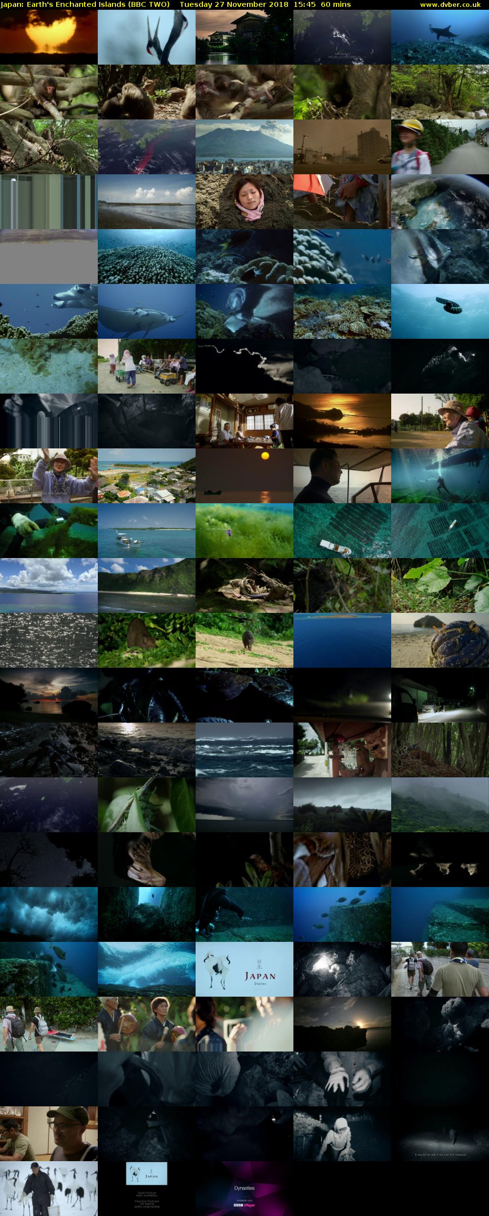 Japan: Earth's Enchanted Islands (BBC TWO) Tuesday 27 November 2018 15:45 - 16:45