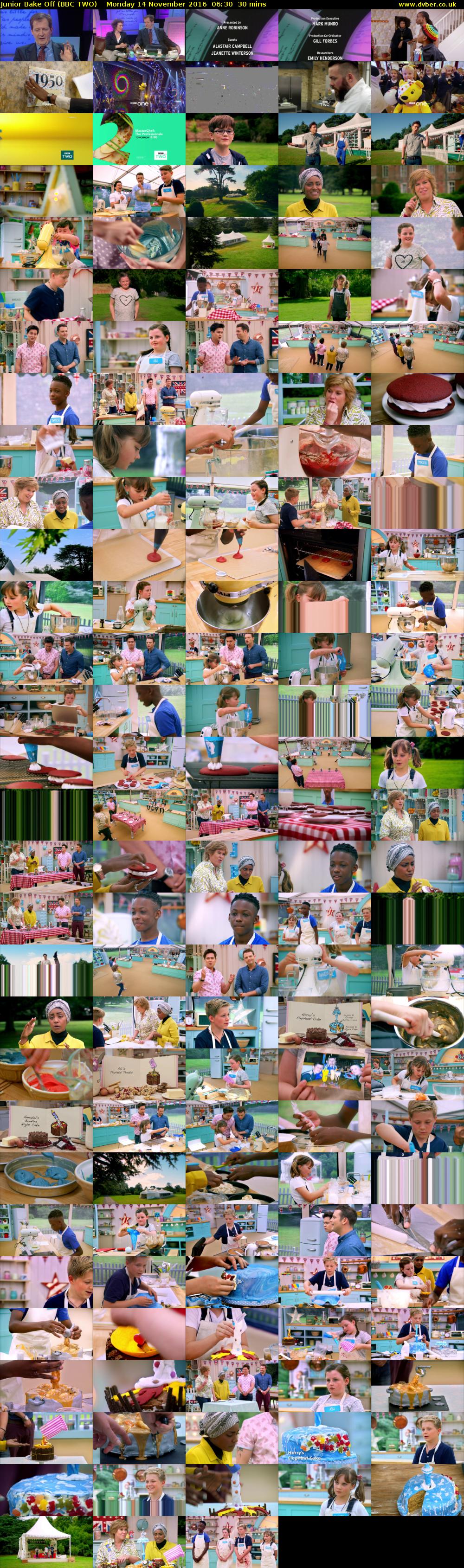 Junior Bake Off (BBC TWO) Monday 14 November 2016 06:30 - 07:00