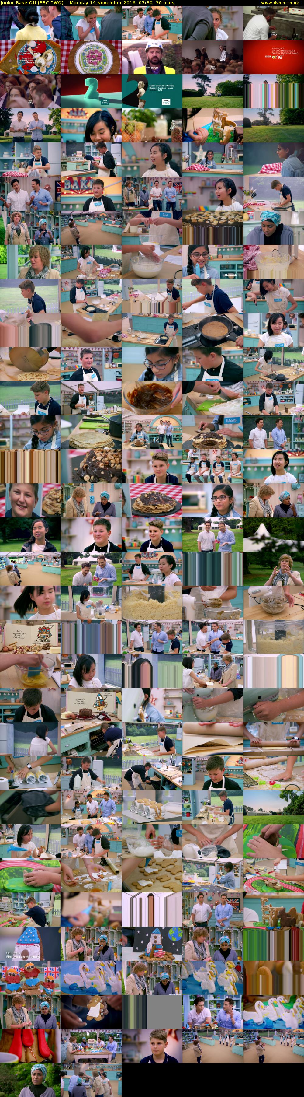 Junior Bake Off (BBC TWO) Monday 14 November 2016 07:30 - 08:00