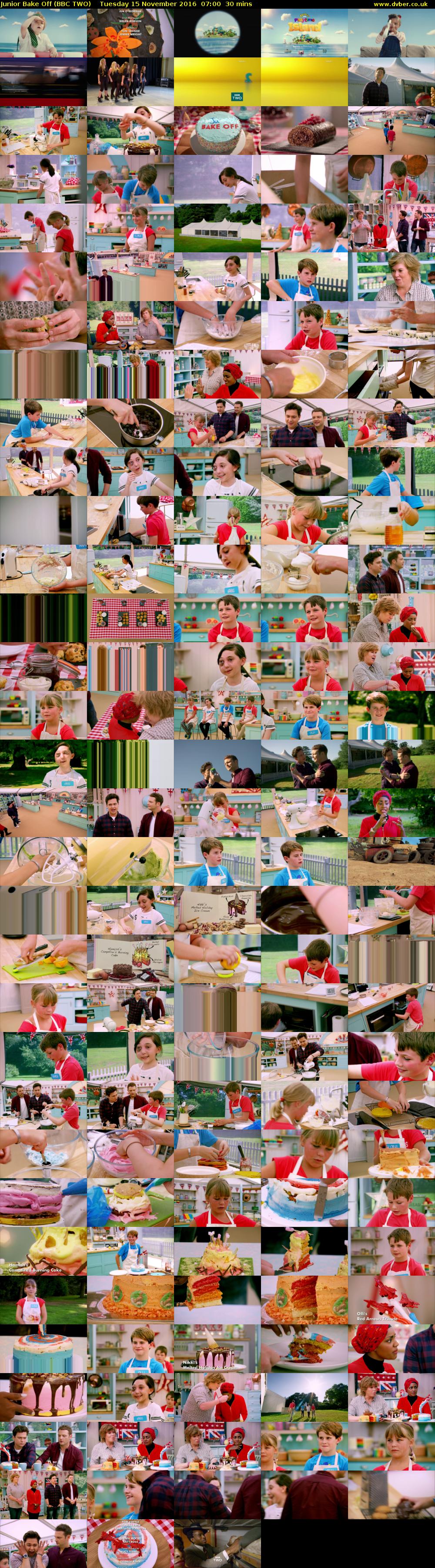 Junior Bake Off (BBC TWO) Tuesday 15 November 2016 07:00 - 07:30