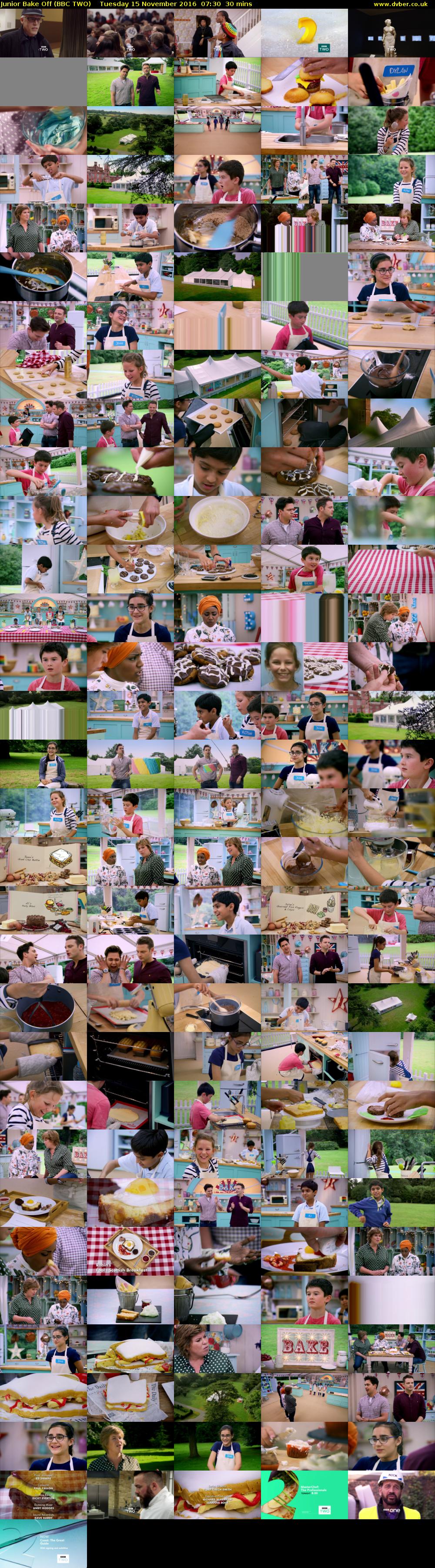 Junior Bake Off (BBC TWO) Tuesday 15 November 2016 07:30 - 08:00