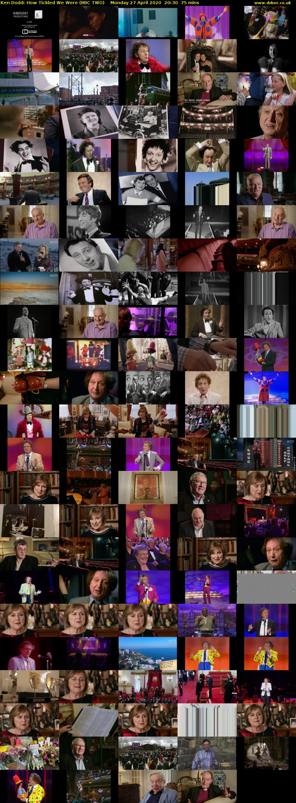 Ken Dodd: How Tickled We Were (BBC TWO) Monday 27 April 2020 20:30 - 21:45