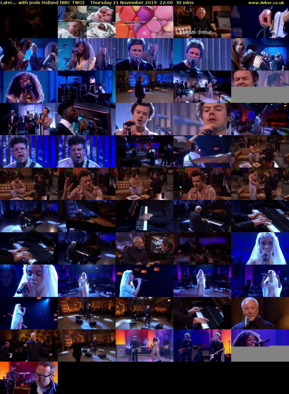 Later... with Jools Holland (BBC TWO) Thursday 21 November 2019 22:00 - 22:30