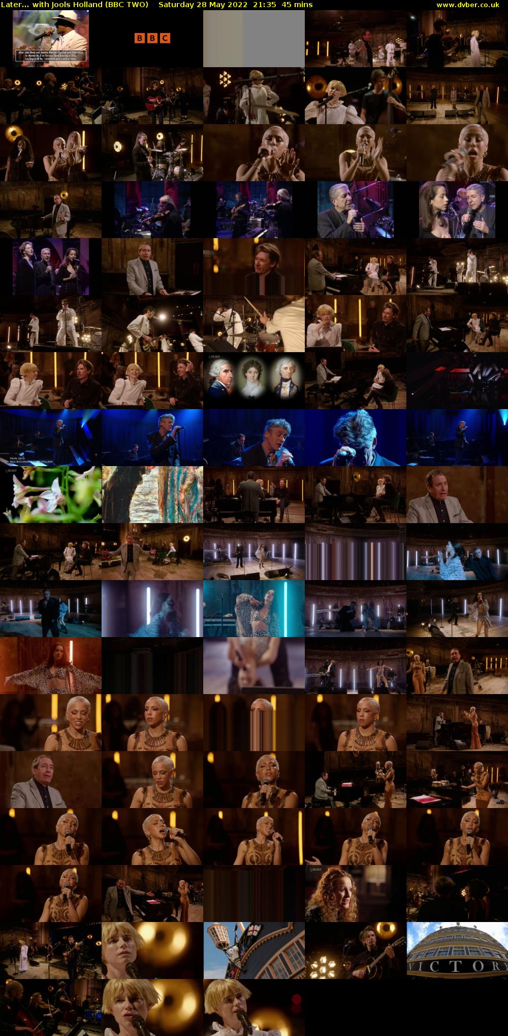 Later... with Jools Holland (BBC TWO) Saturday 28 May 2022 21:35 - 22:20