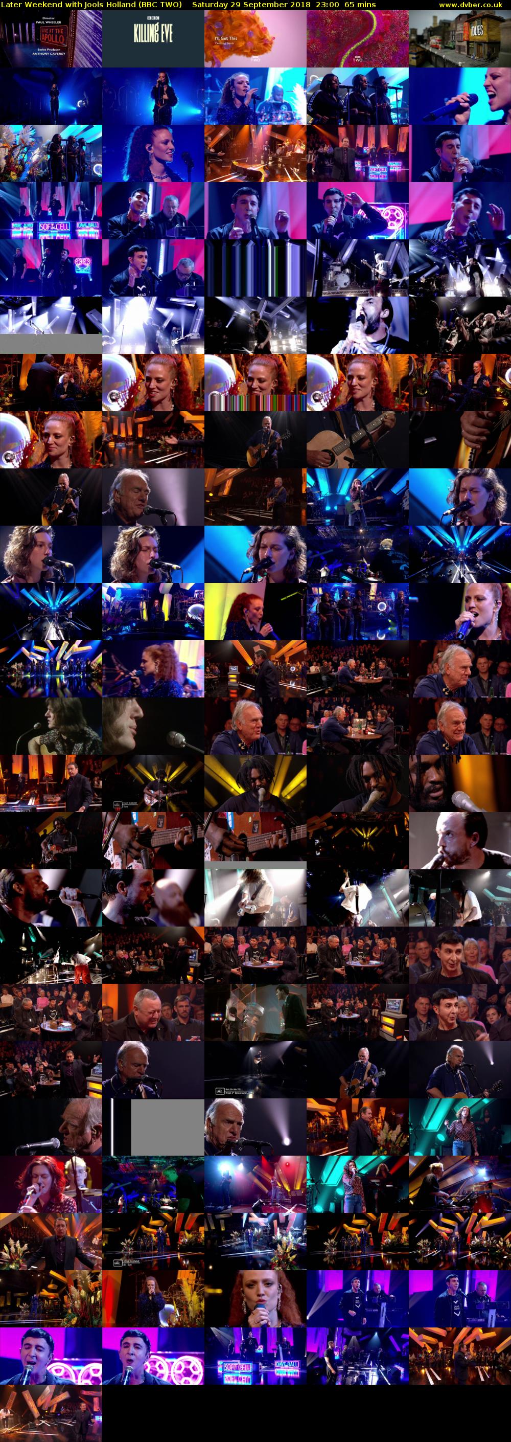 Later Weekend with Jools Holland (BBC TWO) Saturday 29 September 2018 23:00 - 00:05