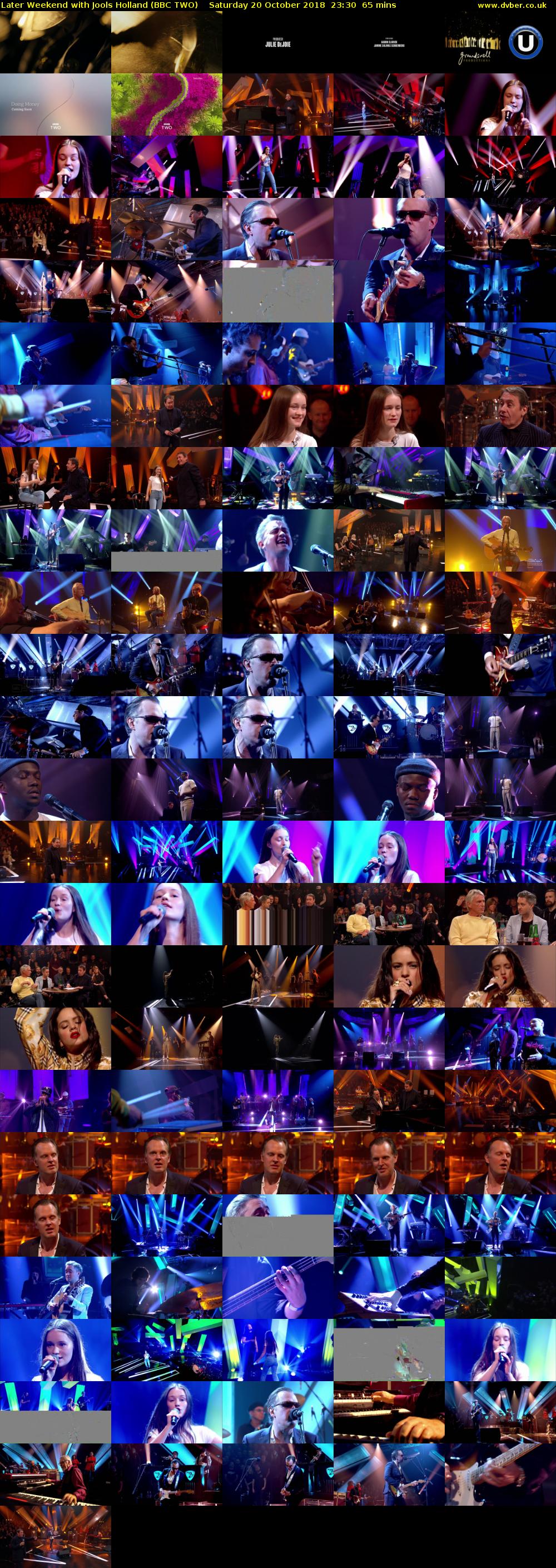 Later Weekend with Jools Holland (BBC TWO) Saturday 20 October 2018 23:30 - 00:35