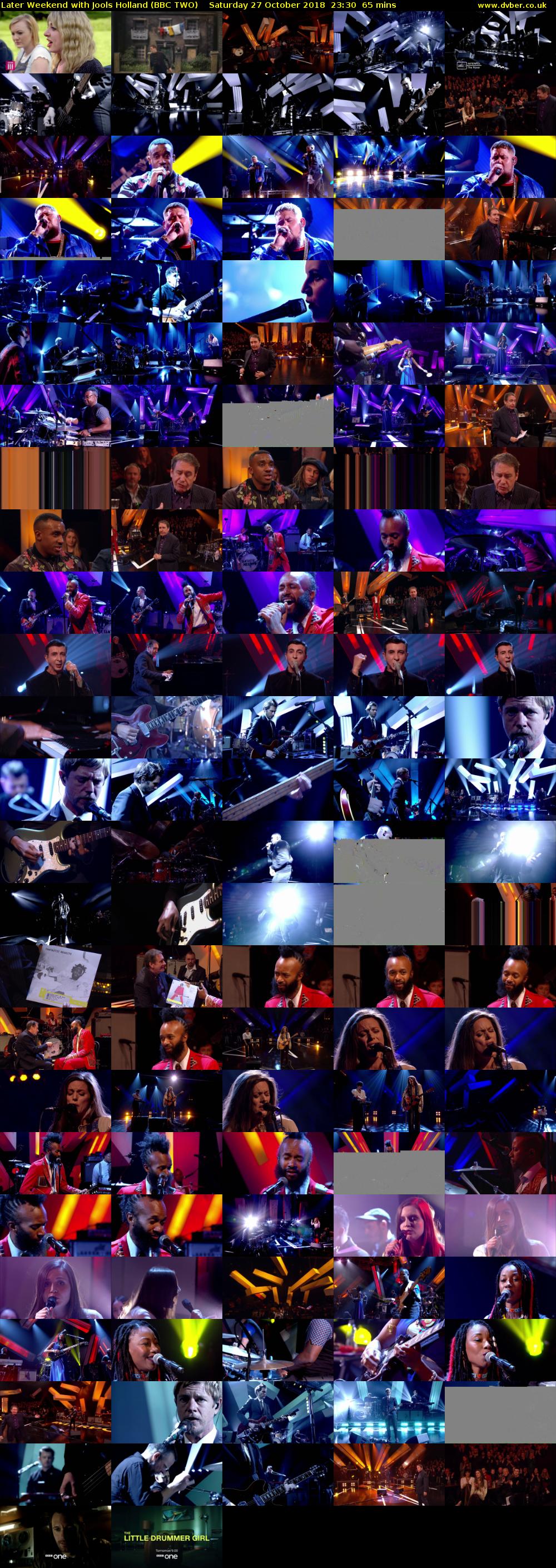 Later Weekend with Jools Holland (BBC TWO) Saturday 27 October 2018 23:30 - 00:35