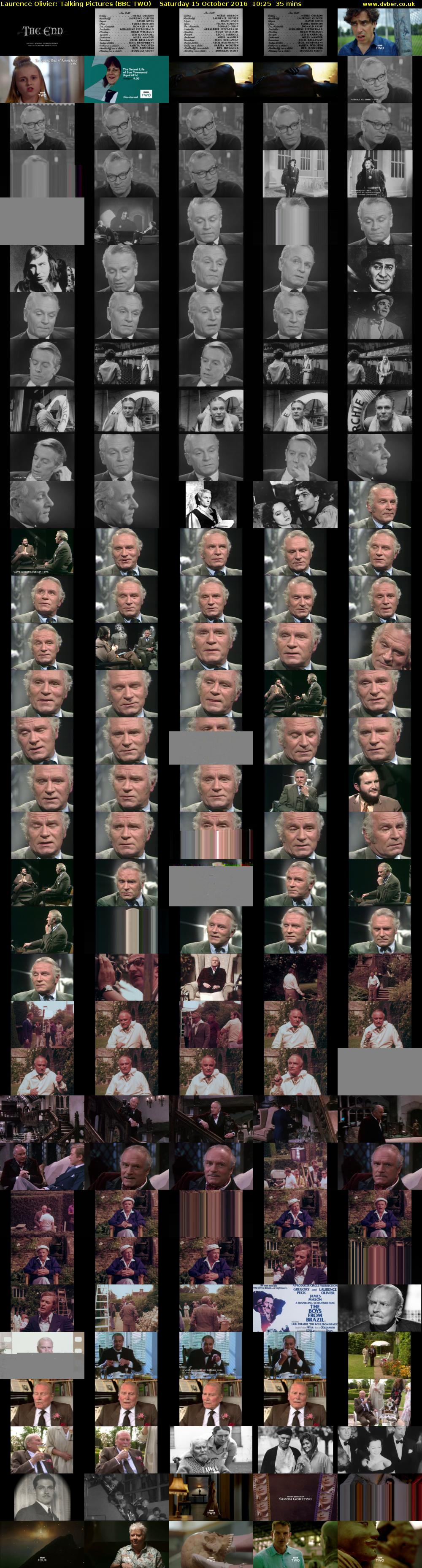 Laurence Olivier: Talking Pictures (BBC TWO) Saturday 15 October 2016 10:25 - 11:00