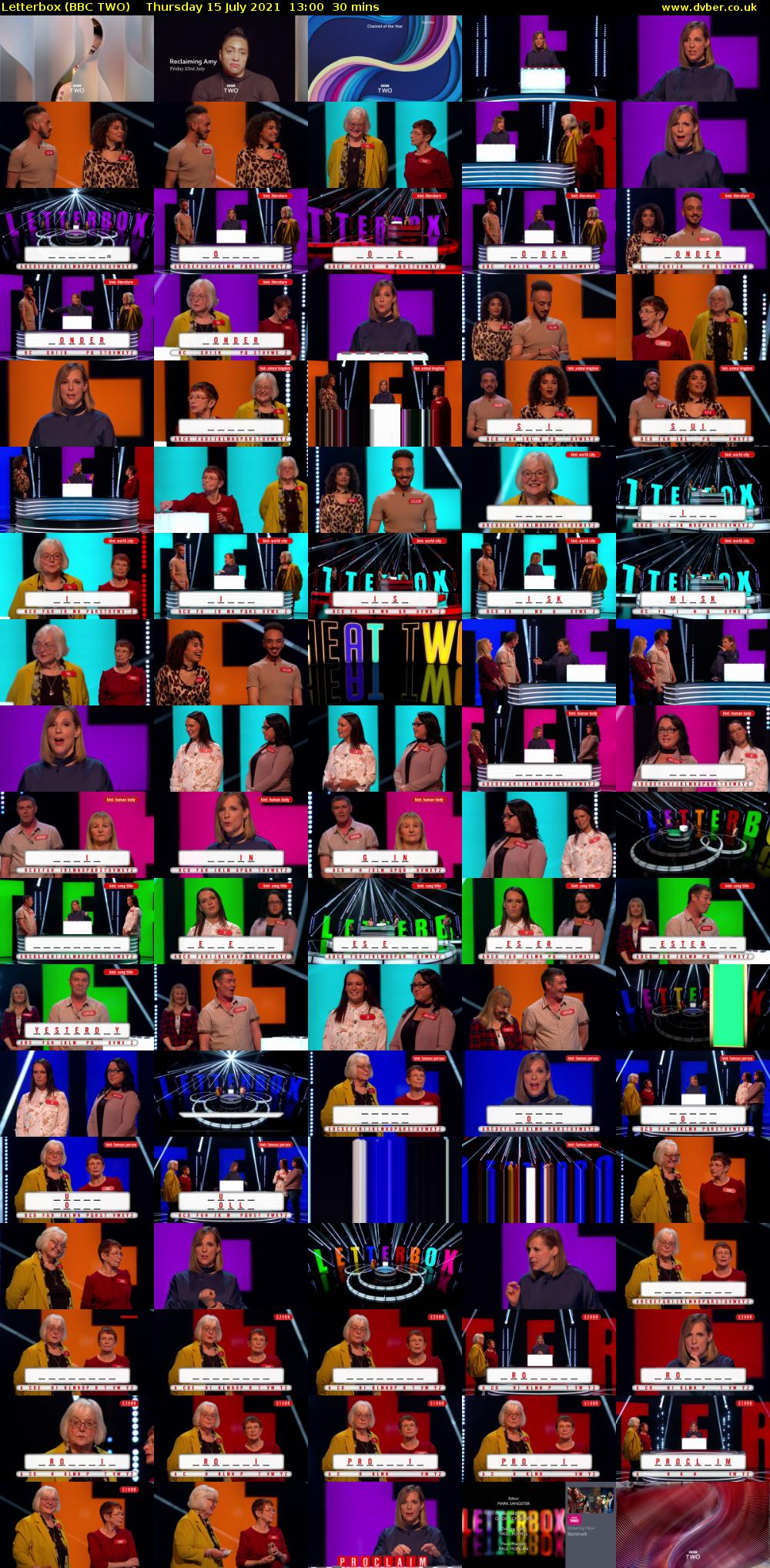 Letterbox (BBC TWO) Thursday 15 July 2021 13:00 - 13:30