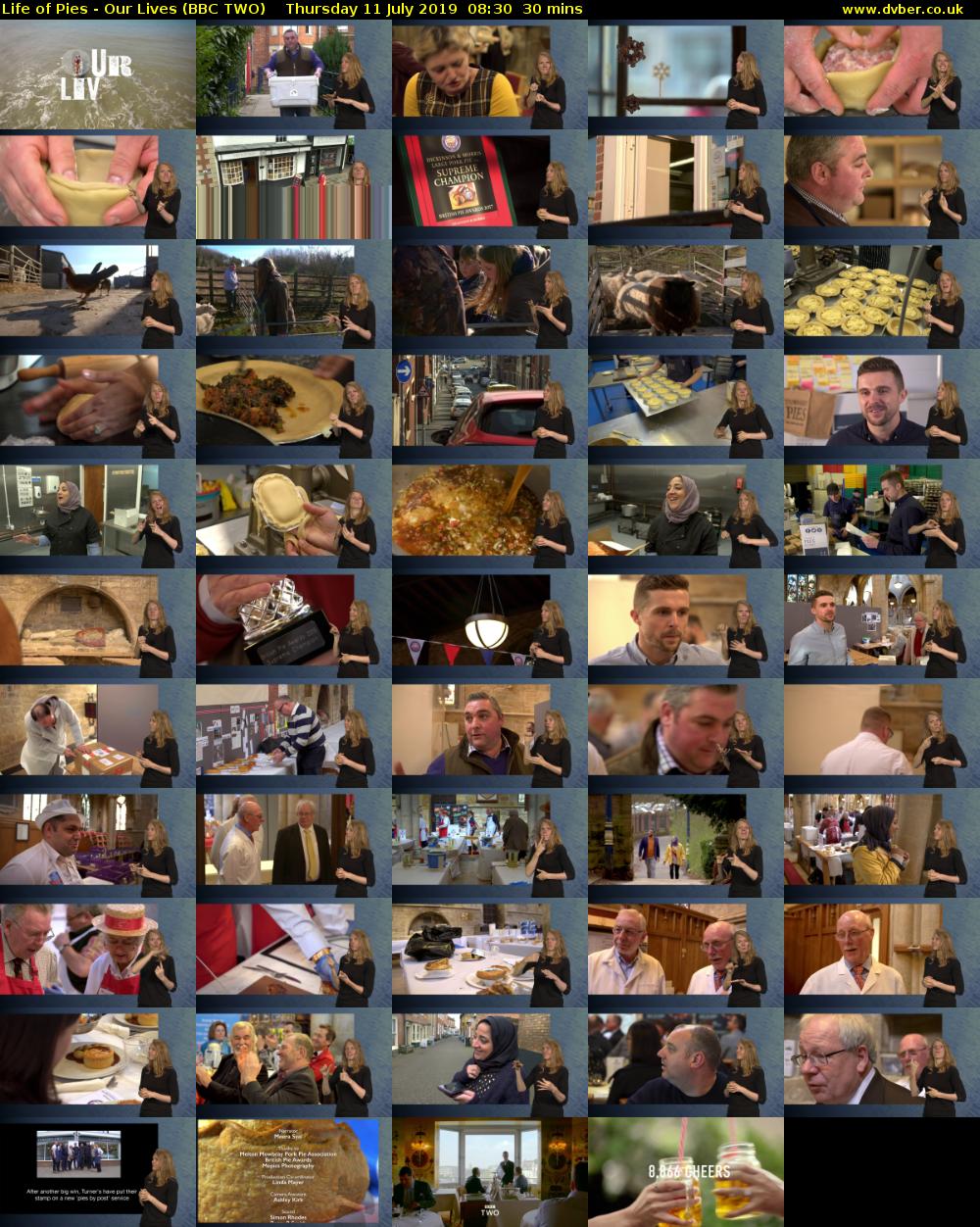 Life of Pies - Our Lives (BBC TWO) Thursday 11 July 2019 08:30 - 09:00
