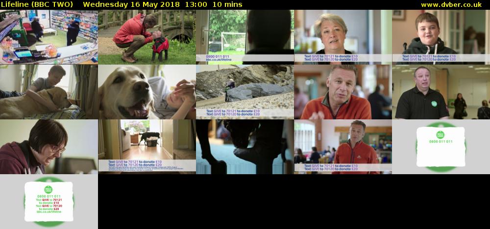 Lifeline (BBC TWO) Wednesday 16 May 2018 13:00 - 13:10
