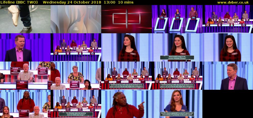 Lifeline (BBC TWO) Wednesday 24 October 2018 13:00 - 13:10