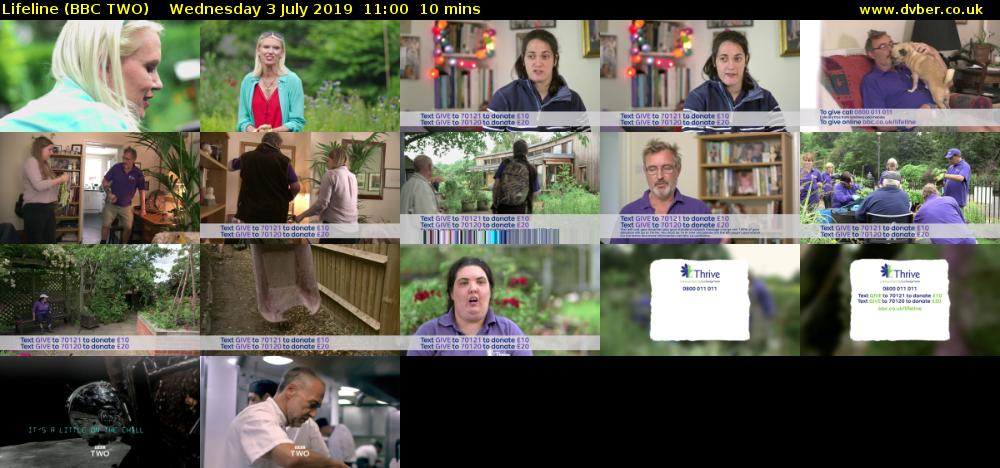 Lifeline (BBC TWO) Wednesday 3 July 2019 11:00 - 11:10