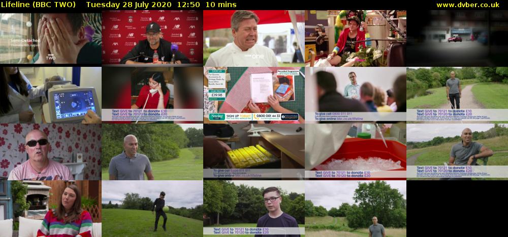 Lifeline (BBC TWO) Tuesday 28 July 2020 12:50 - 13:00