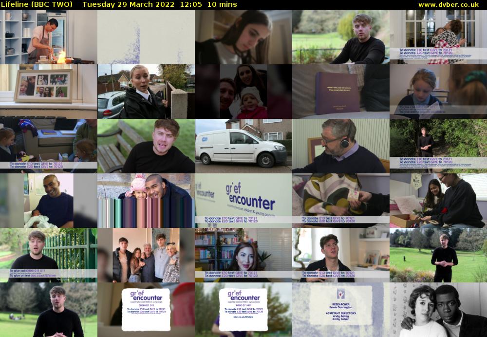 Lifeline (BBC TWO) Tuesday 29 March 2022 12:05 - 12:15
