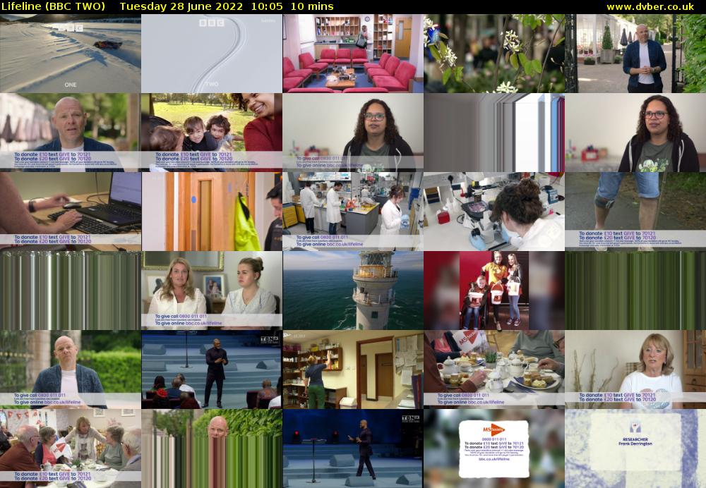 Lifeline (BBC TWO) Tuesday 28 June 2022 10:05 - 10:15