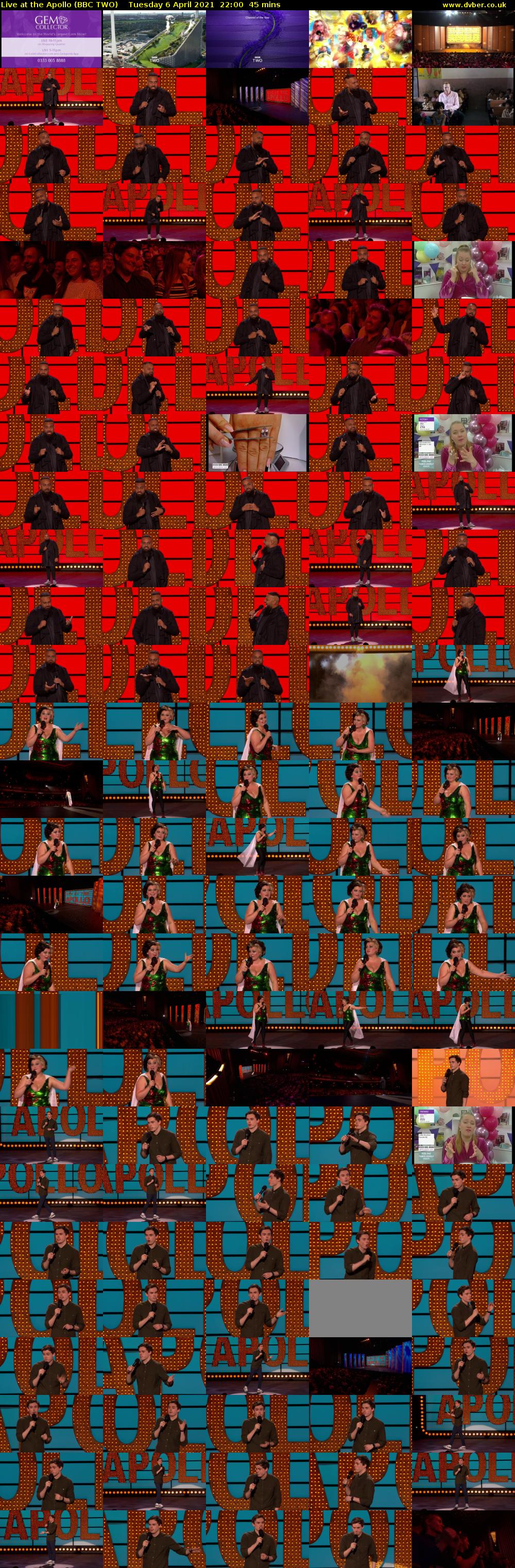 Live at the Apollo (BBC TWO) Tuesday 6 April 2021 22:00 - 22:45