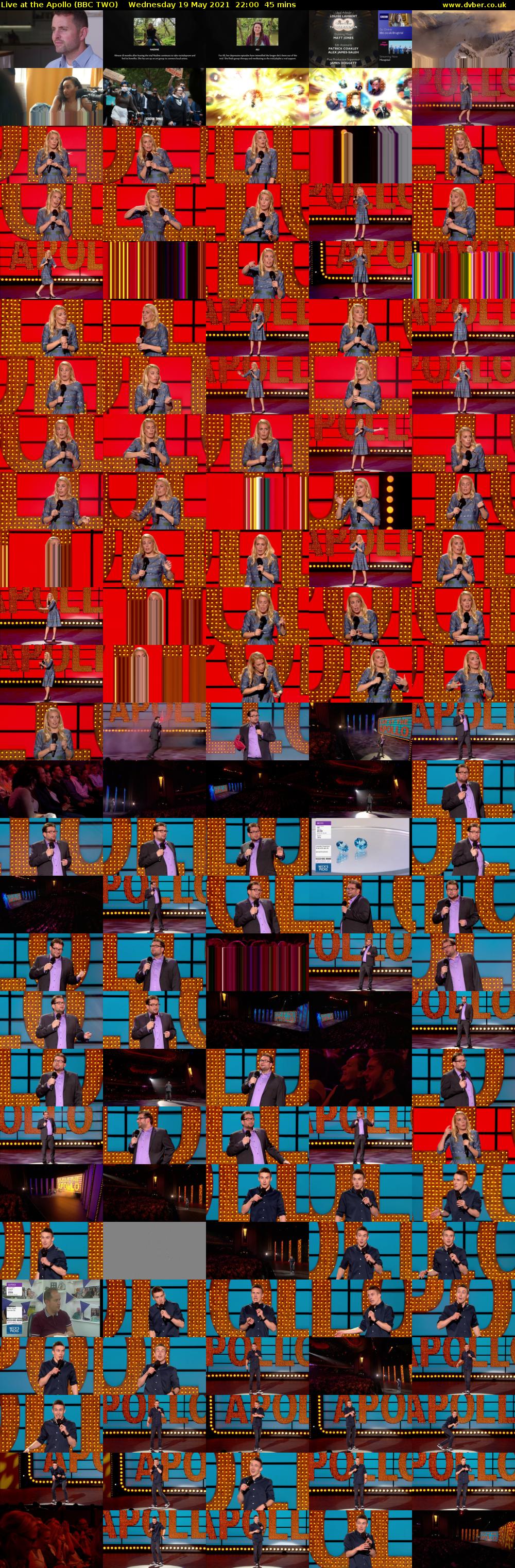 Live at the Apollo (BBC TWO) Wednesday 19 May 2021 22:00 - 22:45
