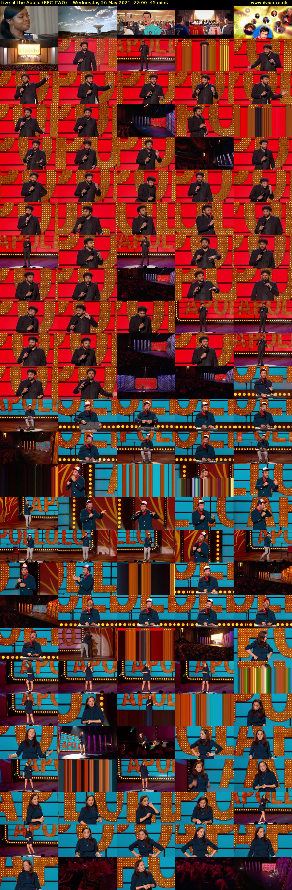 Live at the Apollo (BBC TWO) Wednesday 26 May 2021 22:00 - 22:45