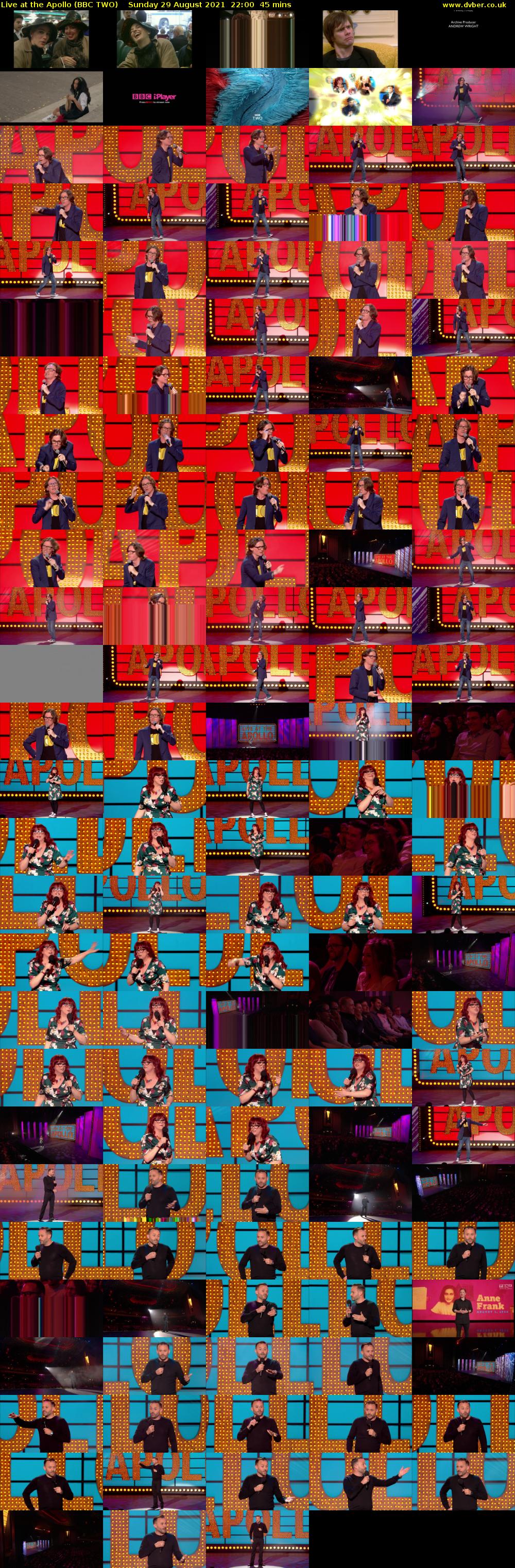 Live at the Apollo (BBC TWO) Sunday 29 August 2021 22:00 - 22:45