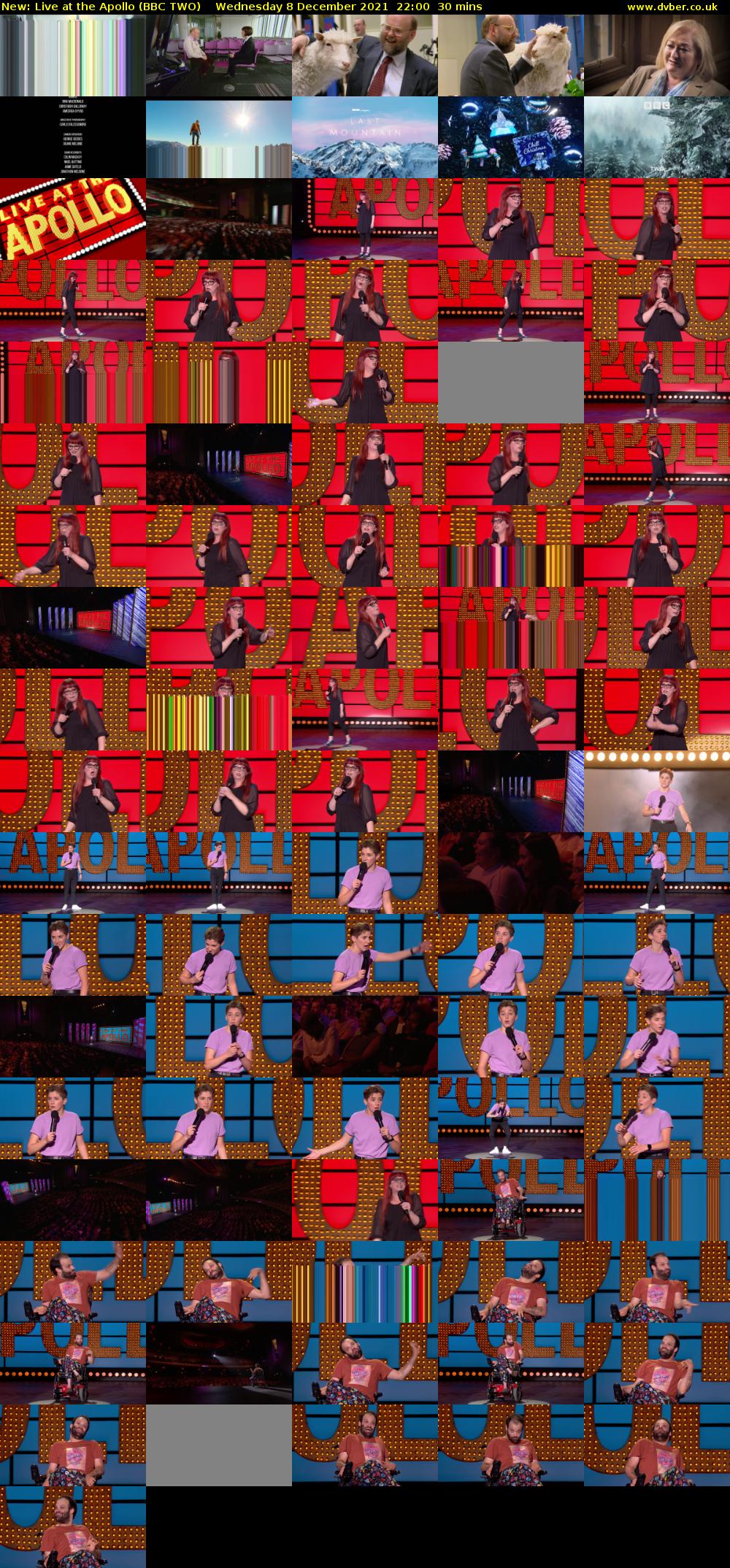 Live at the Apollo (BBC TWO) Wednesday 8 December 2021 22:00 - 22:30