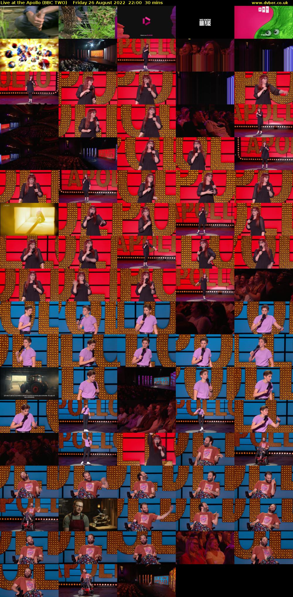 Live at the Apollo (BBC TWO) Friday 26 August 2022 22:00 - 22:30