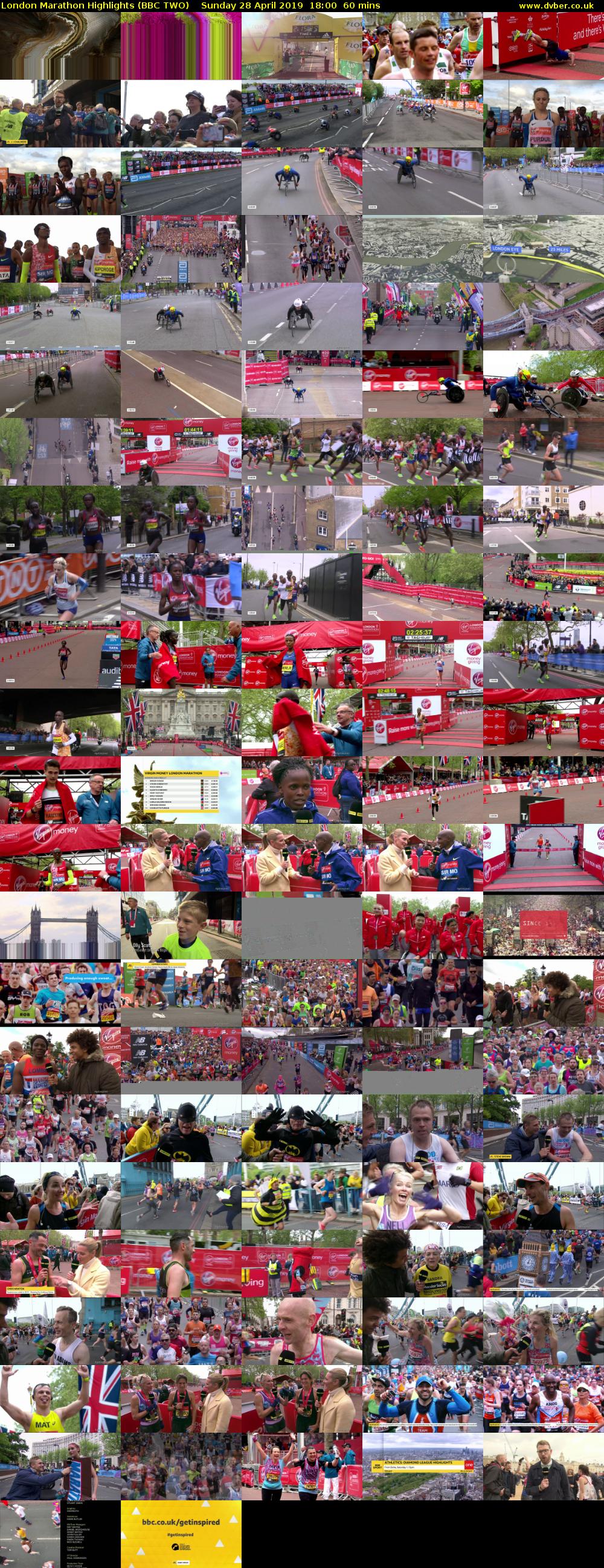 London Marathon Highlights (BBC TWO) Sunday 28 April 2019 18:00 - 19:00