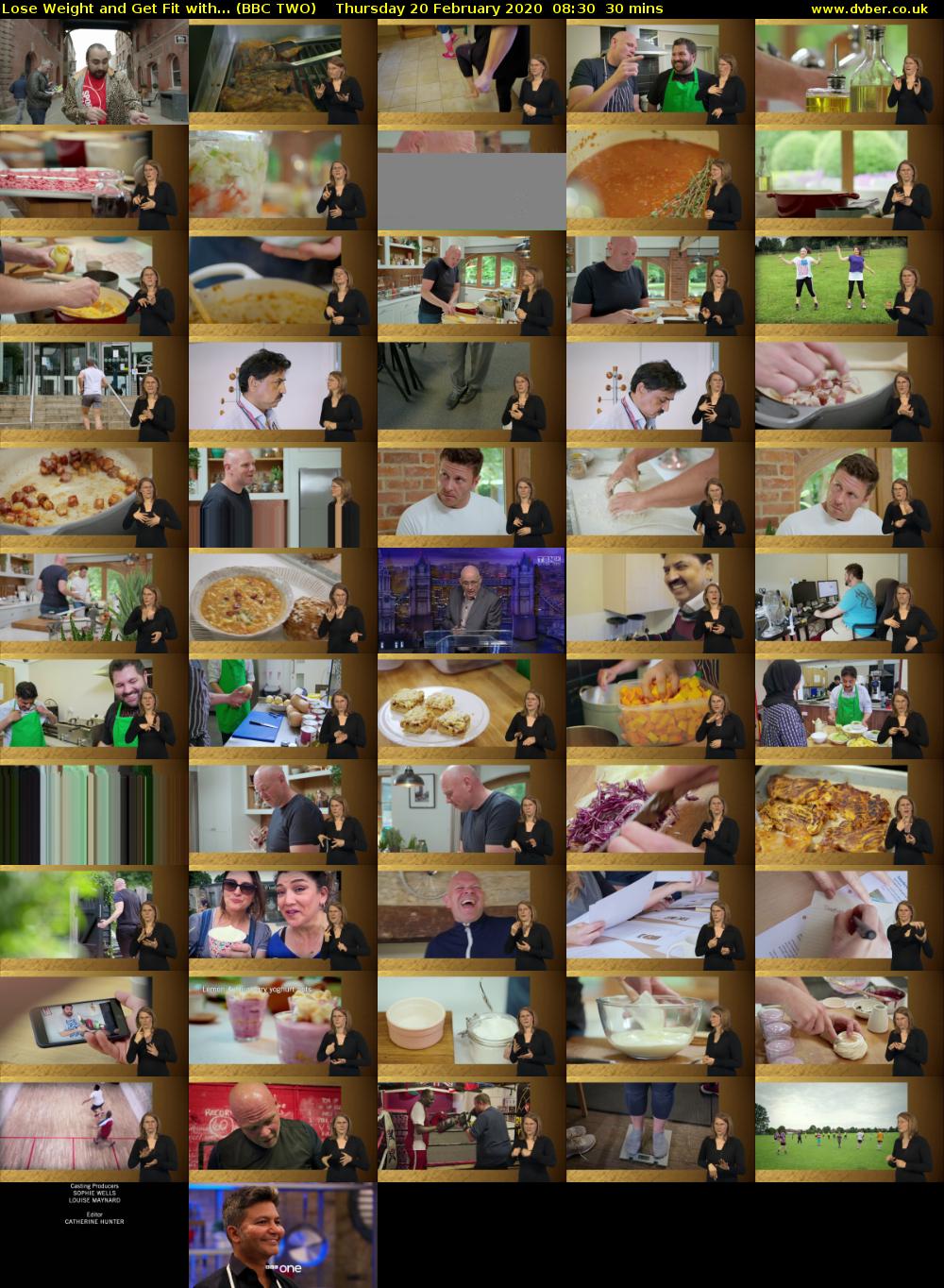 Lose Weight and Get Fit with... (BBC TWO) Thursday 20 February 2020 08:30 - 09:00