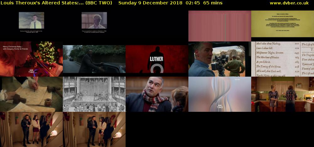 Louis Theroux's Altered States:... (BBC TWO) Sunday 9 December 2018 02:45 - 03:50