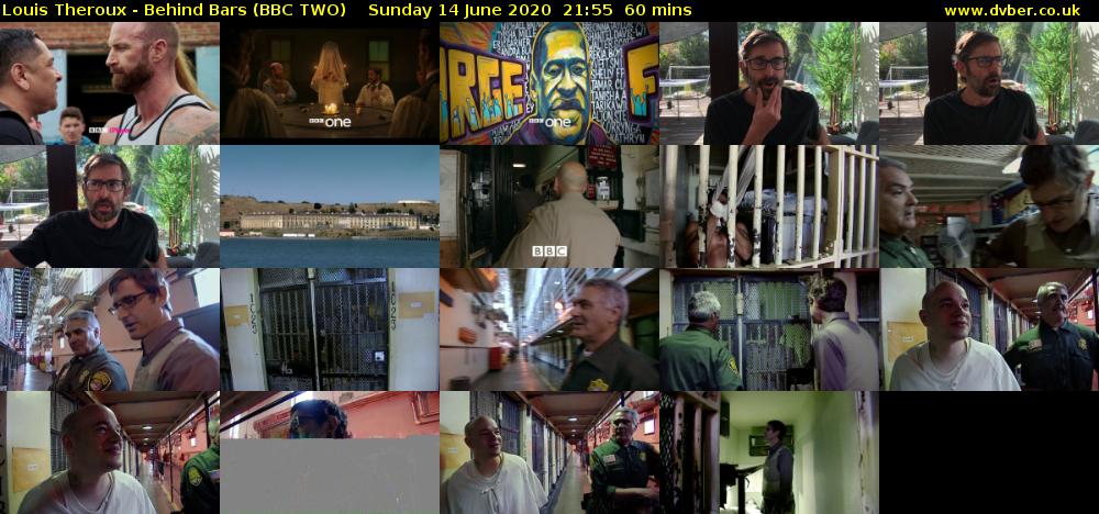 Louis Theroux - Behind Bars (BBC TWO) Sunday 14 June 2020 21:55 - 22:55