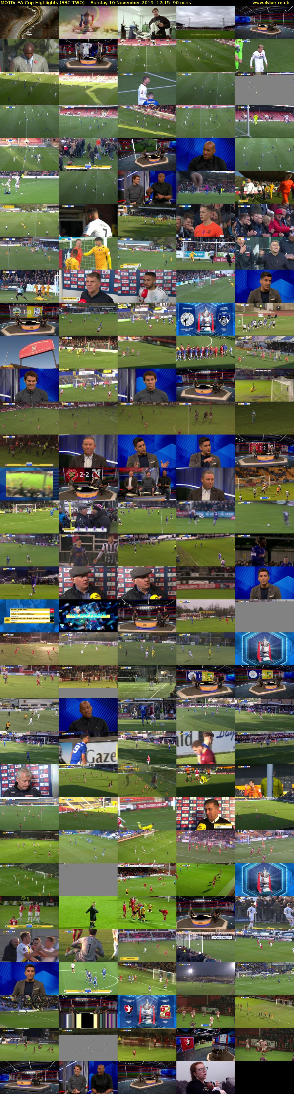 MOTD: FA Cup Highlights (BBC TWO) Sunday 10 November 2019 17:15 - 18:45