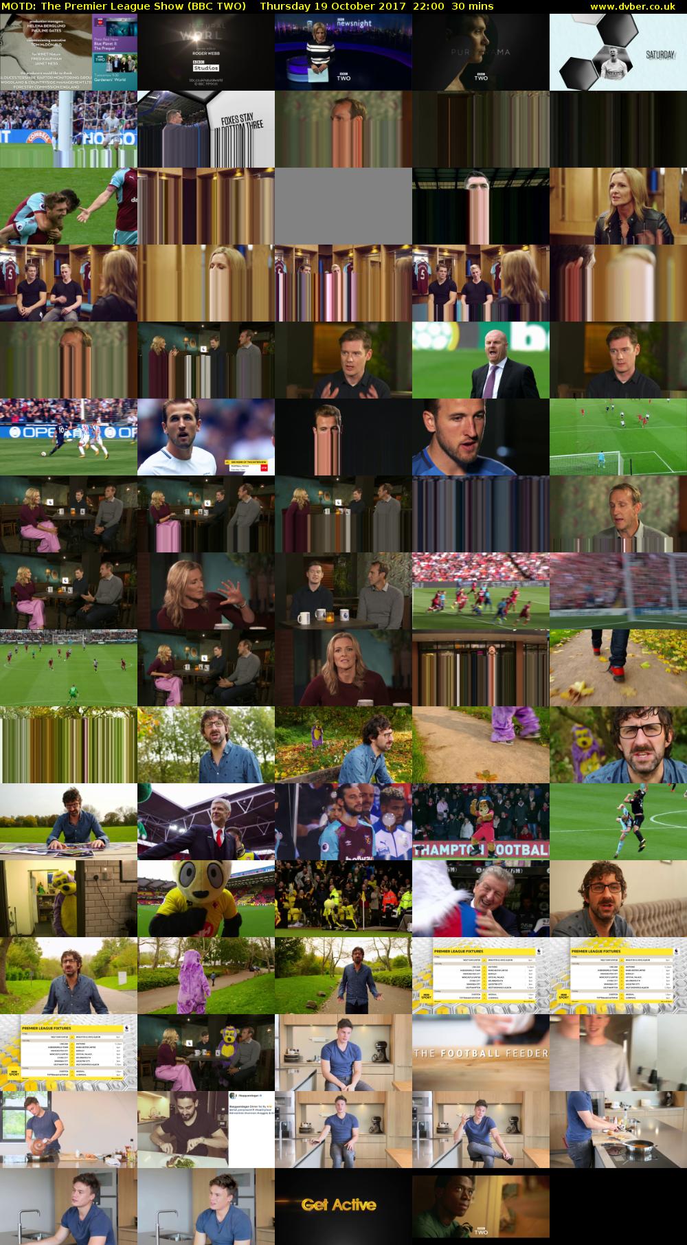 MOTD: The Premier League Show (BBC TWO) Thursday 19 October 2017 22:00 - 22:30