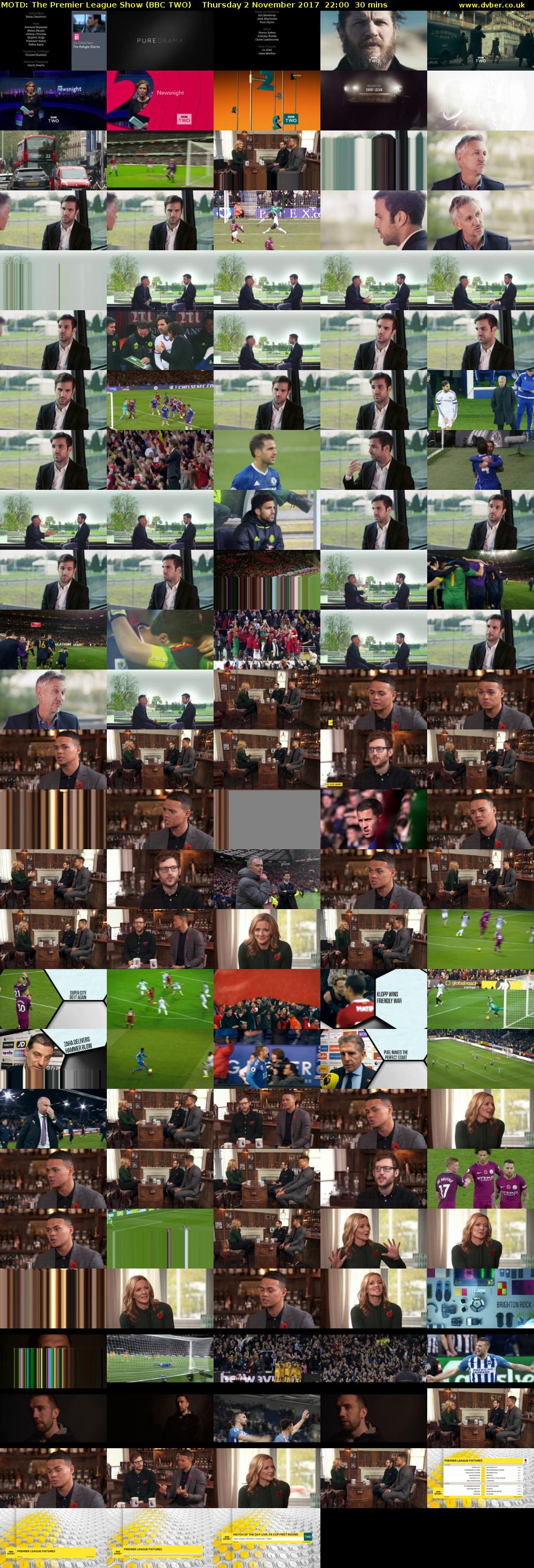 MOTD: The Premier League Show (BBC TWO) Thursday 2 November 2017 22:00 - 22:30
