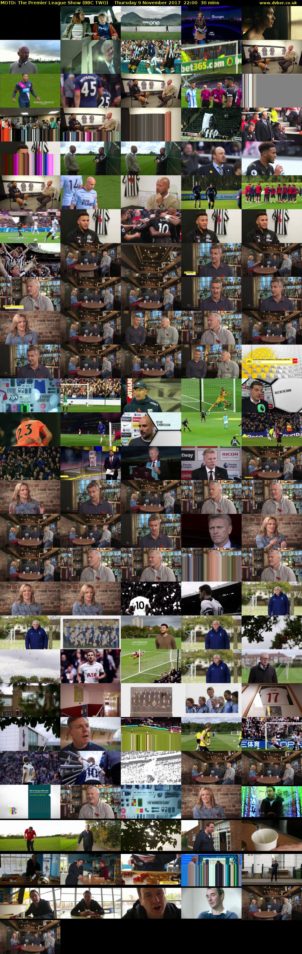 MOTD: The Premier League Show (BBC TWO) Thursday 9 November 2017 22:00 - 22:30