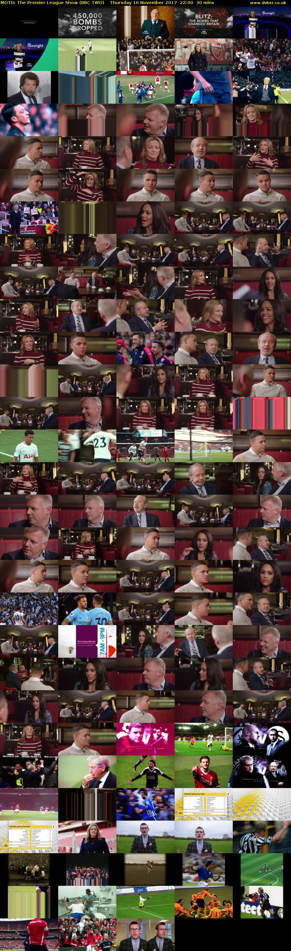 MOTD: The Premier League Show (BBC TWO) Thursday 16 November 2017 22:00 - 22:30