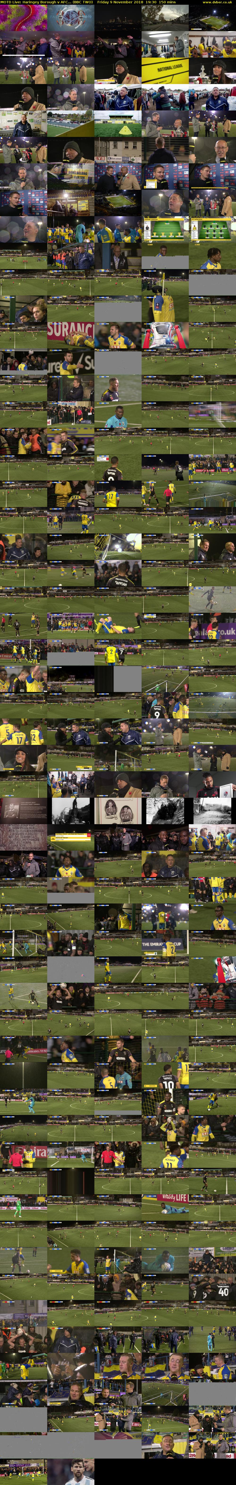 MOTD Live: Haringey Borough v AFC... (BBC TWO) Friday 9 November 2018 19:30 - 22:00