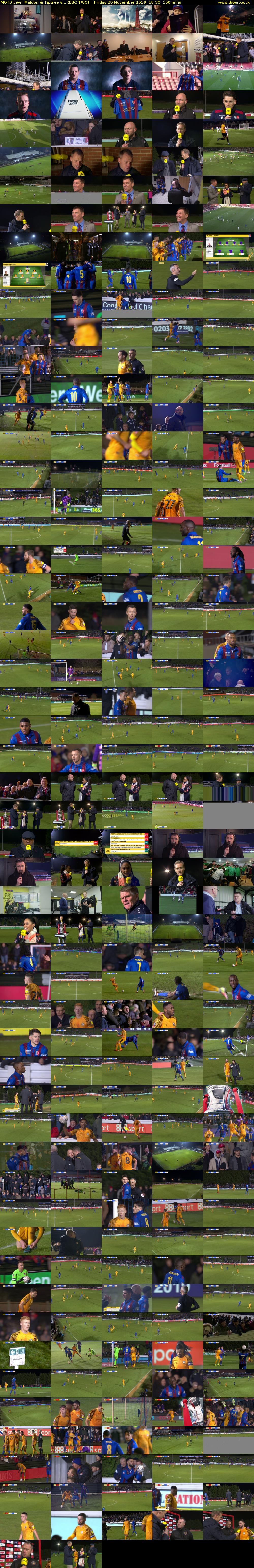 MOTD Live: Maldon & Tiptree v... (BBC TWO) Friday 29 November 2019 19:30 - 22:00