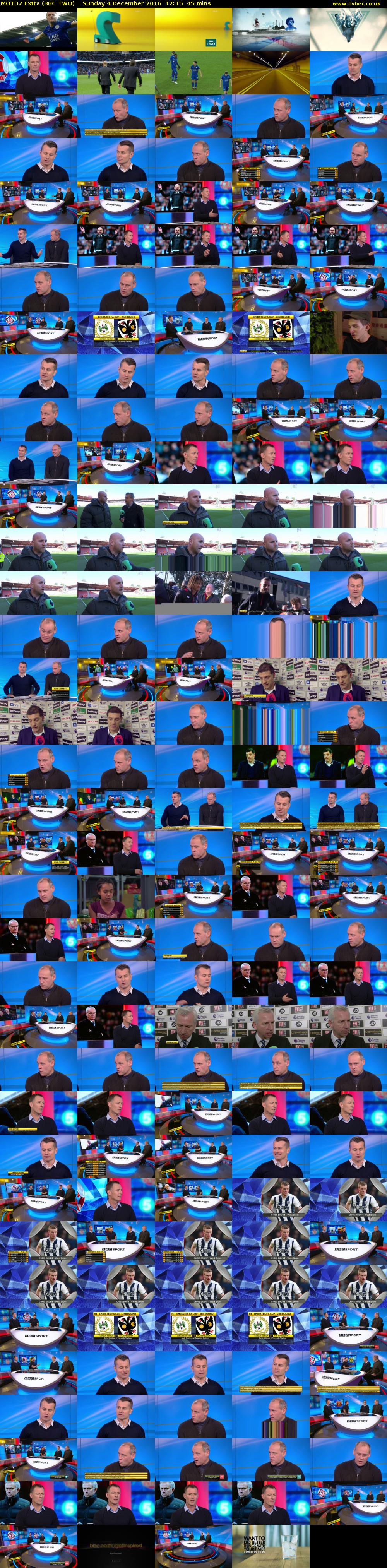 MOTD2 Extra (BBC TWO) Sunday 4 December 2016 12:15 - 13:00