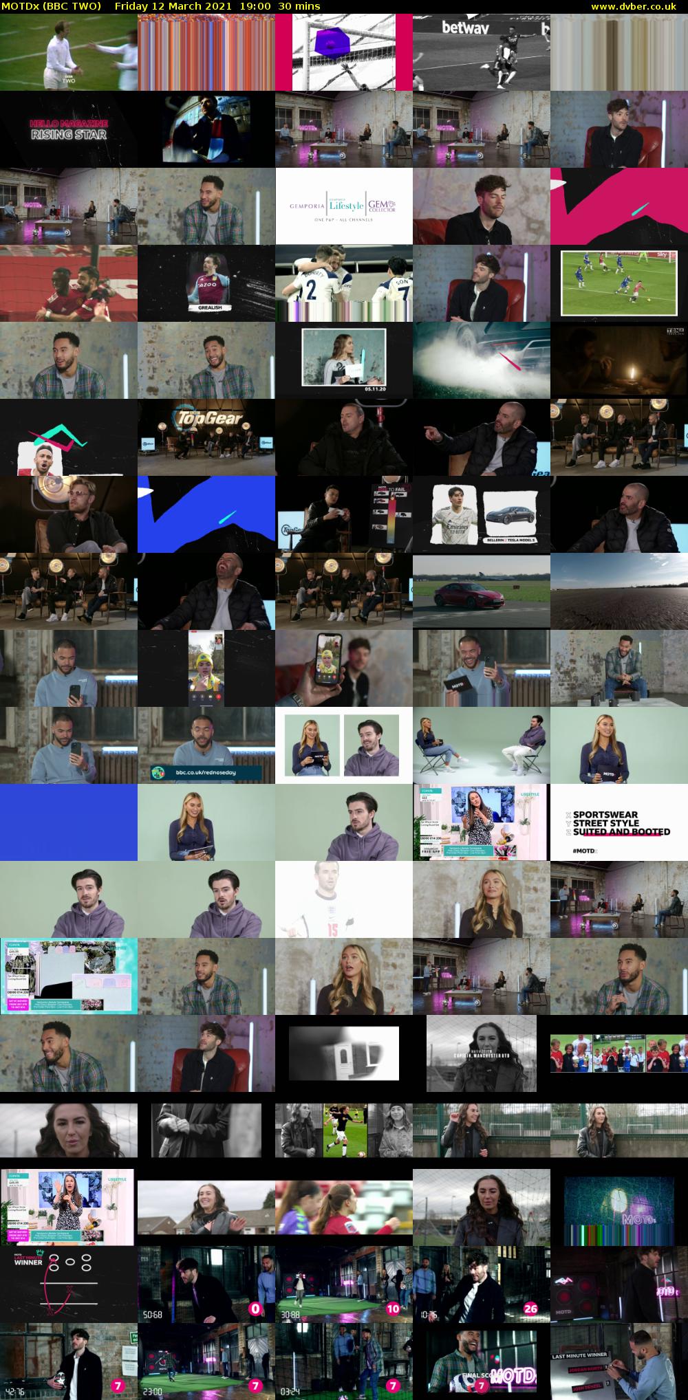 MOTDx (BBC TWO) Friday 12 March 2021 19:00 - 19:30