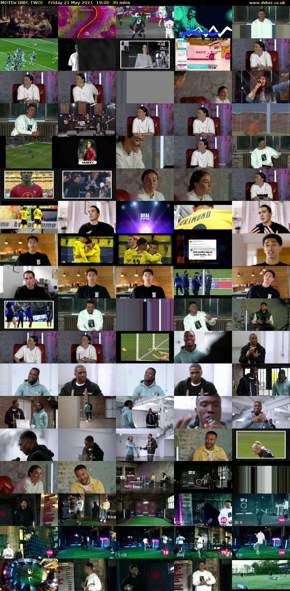 MOTDx (BBC TWO) Friday 21 May 2021 19:00 - 19:30