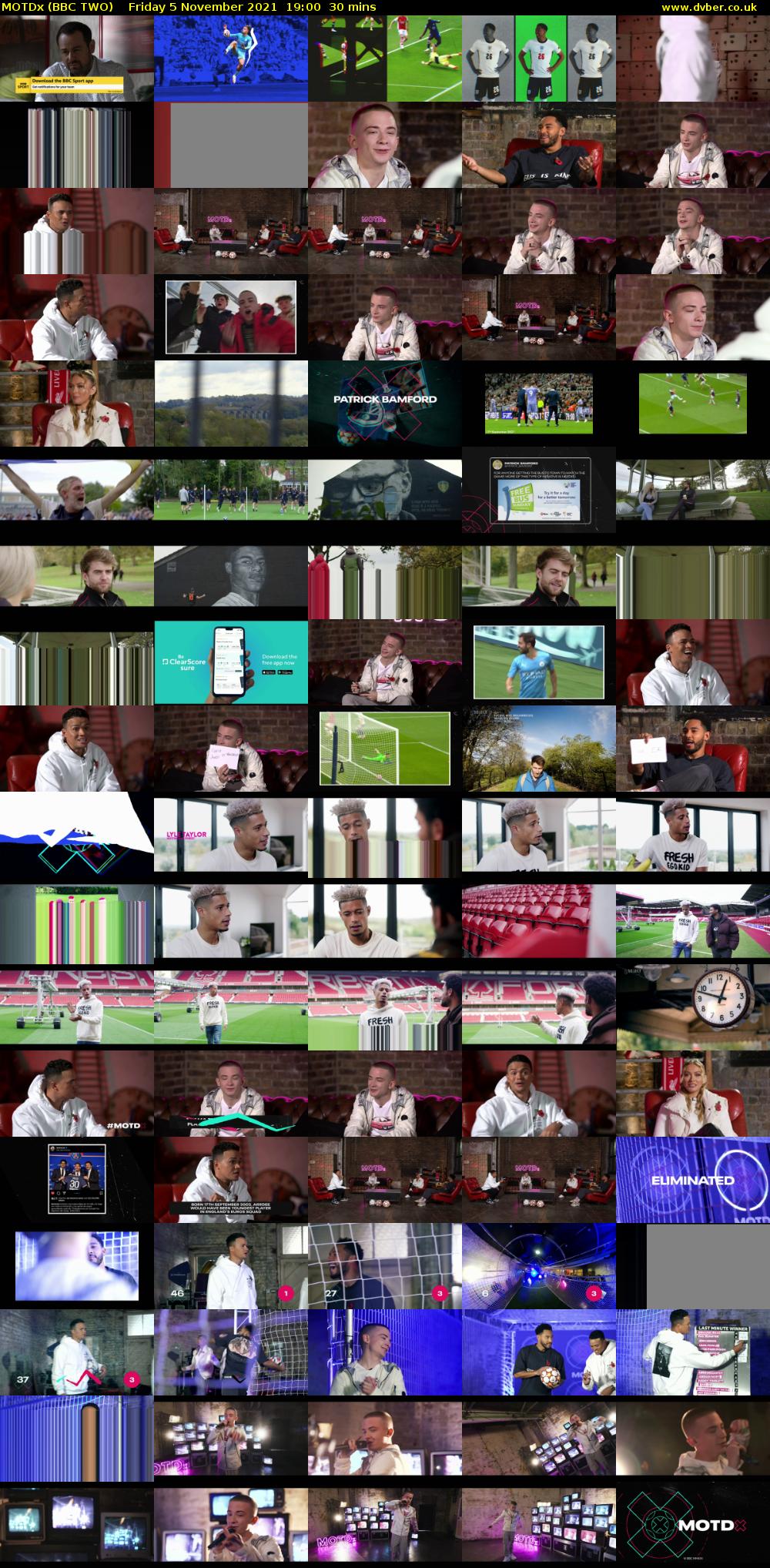 MOTDx (BBC TWO) Friday 5 November 2021 19:00 - 19:30