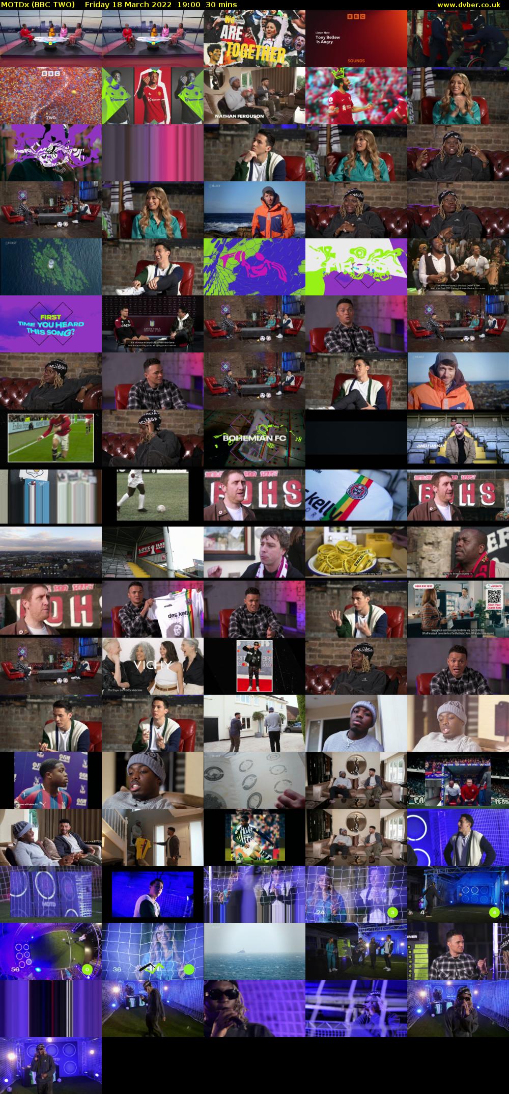 MOTDx (BBC TWO) Friday 18 March 2022 19:00 - 19:30